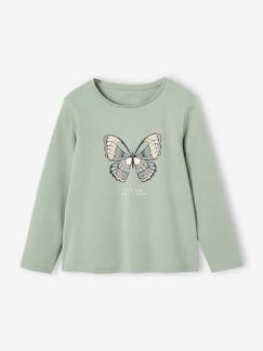 Menina 2-14 anos-T-shirts-Camisola com mensagem, para menina