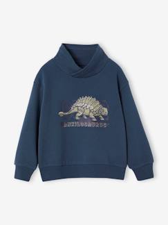 Menino 2-14 anos-Sweat estampada com gola snood, para menino