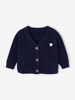 Bebé 0-36 meses-Camisolas, casacos de malha, sweats-Casacos-Casaco em malha canelada, para bebé