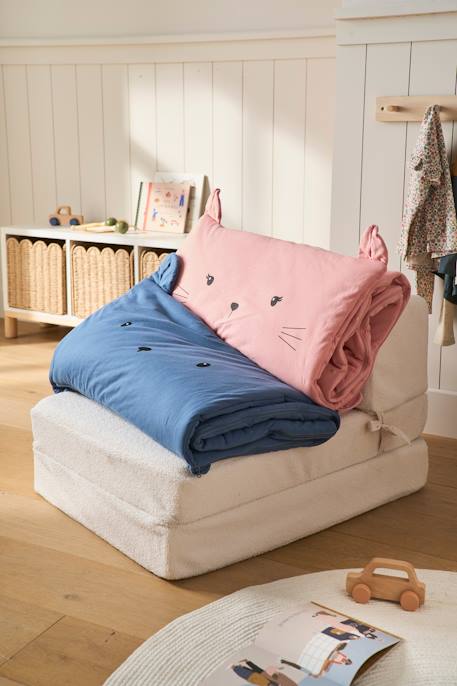 Saco-cama Urso, com algodão reciclado azul 