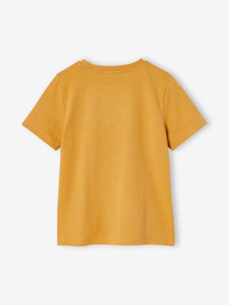 Lote de 3 t-shirts de mangas curtas, para menino amarelo+azul-medio+cru 