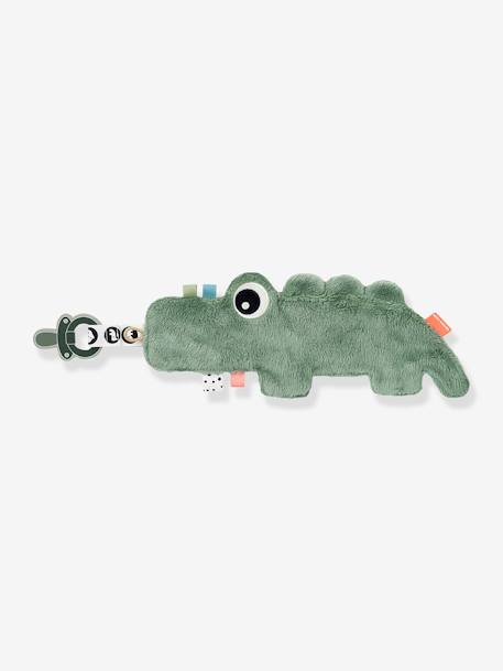 Boneco-doudou porta-chupetas, Croco da DONE BY DEER verde 