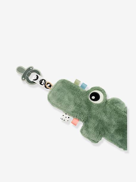 Boneco-doudou porta-chupetas, Croco da DONE BY DEER verde 