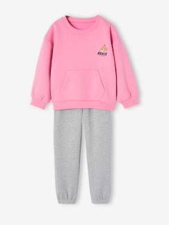 Menina 2-14 anos-Roupa de desporto-Conjunto de desporto, sweat + calças, em moletão, para menina