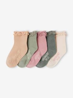 Bebé 0-36 meses-Meias, collants-Lote de 5 pares de meias, para bebé menina