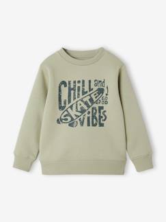 Menino 2-14 anos-Camisolas, casacos de malha, sweats-Sweatshirts-Sweat Basics com motivo gráfico, para menino