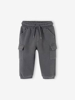 Bebé 0-36 meses-Calças, jeans-Calças em moletão estilo militar, para bebé