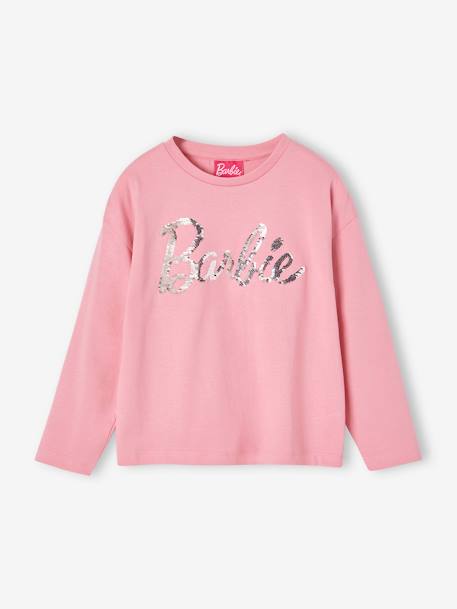 Camisola Barbie, motivos com lantejoulas reversíveis, para menina rosa-bombom 