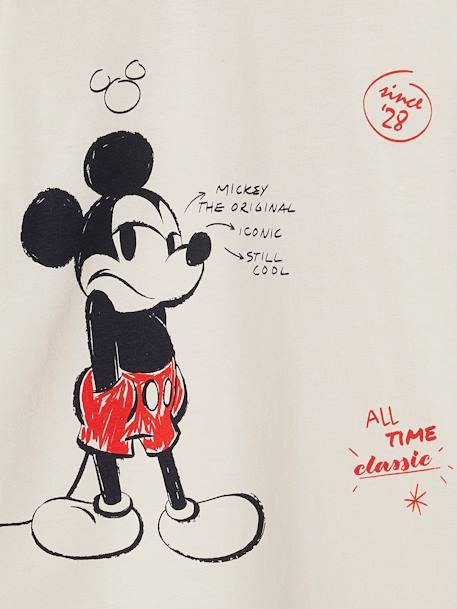 Camisola Mickey da Disney®, com motivo estilo rabisco bege-areia 