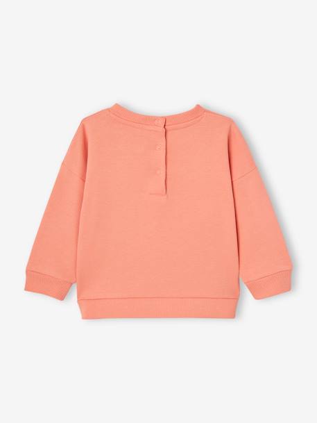 Sweat-shirt Basics com molas de pressão atrás, para bebé baunilha+coral 