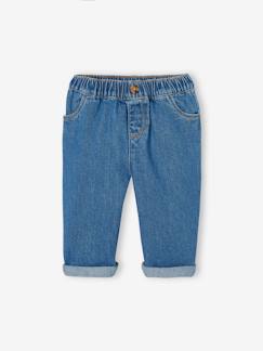 Denim-Bebé 0-36 meses-Jeans largos, fáceis de vestir, para menino