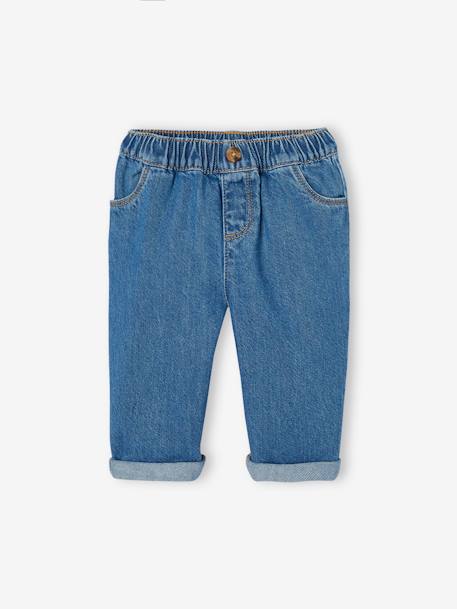 Jeans largos, fáceis de vestir, para menino stone 