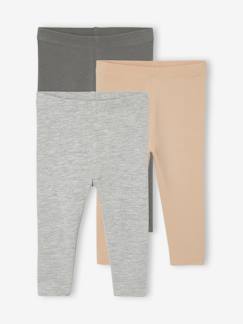 Lote de 3 leggings lisas Basics, para bebé