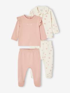 Bebé 0-36 meses-Lote de 2 pijamas pássaros, em interlock, para bebé