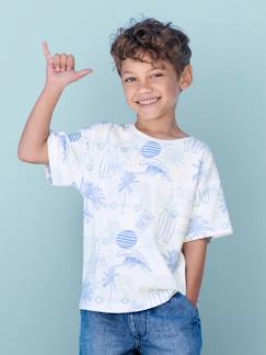 Menino 2-14 anos-T-shirt com motivos de férias gráficos, para menino