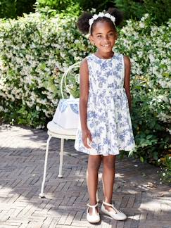 Menina 2-14 anos-Vestido de cerimónia, às flores, laço atrás, para menina