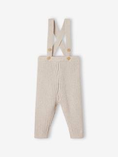 Bebé 0-36 meses-Leggings com alças, em tricot, para bebé