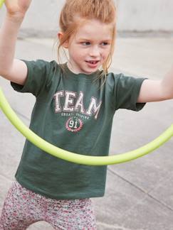 Menina 2-14 anos-T-shirt de desporto Team, de mangas curtas, para menina