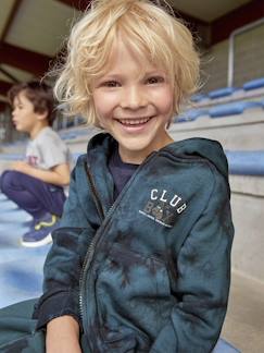 Menino 2-14 anos-Camisolas, casacos de malha, sweats-Casaco desportivo, com fecho, "tie and dye", para menino