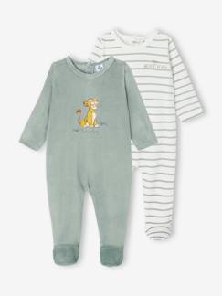 Bebé 0-36 meses-Pijamas, babygrows-Lote de 2 pijamas Disney®, O Rei Leão, em veludo, para bebé