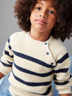 Menino 2-14 anos-Camisolas, casacos de malha, sweats-Camisolas malha-Camisola às riscas, para menino