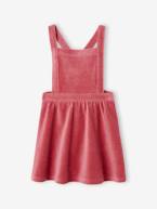 Conjunto vestido em bombazina e camisola, para menina rosa+verde 