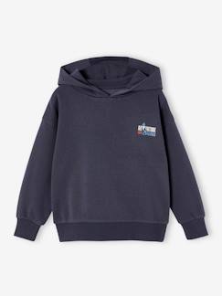 Menino 2-14 anos-Camisolas, casacos de malha, sweats-Sweatshirts-Sweat com capuz, motivo no peito, Basics, para menino