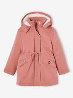 Parka 3 em 1 + colete, para menina azul-índigo+rosa-velho 