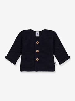 Bebé 0-36 meses-Casaco de bebé, tricot ponto de liga em algodão bio, da Petit Bateau