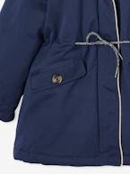 Parka 3 em 1 + colete, para menina azul-índigo+rosa-velho 