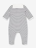 Pijama em tubique, da Petit Bateau riscas marinho 