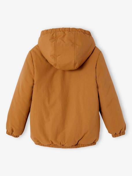 Parka Ripstop, forro em imitação pelo, para menino bronze 