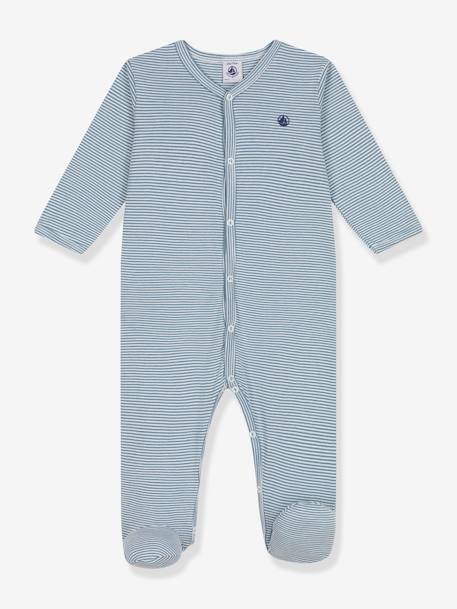 Pijama às riscas, da Petit Bateau riscas azuis 