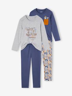 Lote de 2 pijamas "petit bricoleur", para menino