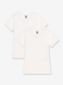 Menina 2-14 anos-Lote de 2 t-shirts de mangas curtas, da Petit Bateau