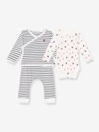 Conjunto de 3 peças, para bebé, da Petit Bateau riscas azuis 