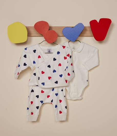 Conjunto de 3 peças, para bebé, da Petit Bateau branco 