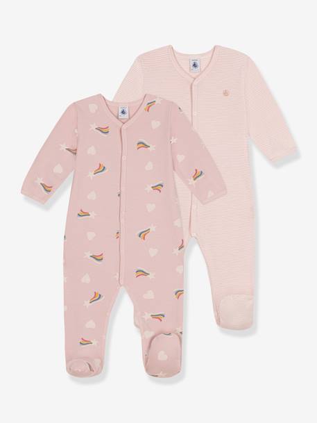 Lote de 2 pijamas, da Petit Bateau rosa 