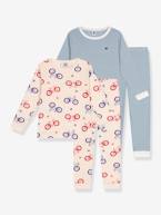 Lote de 2 pijamas, da Petit Bateau riscas azuis 