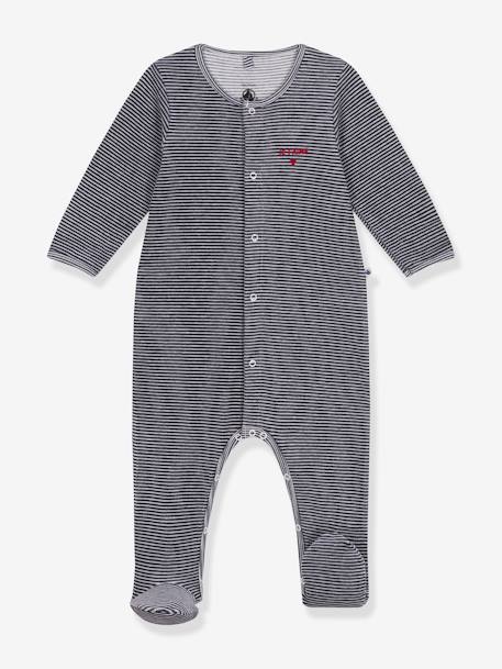 Pijama às riscas, da Petit Bateau riscas marinho 