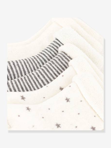 Lote de 3 pares de meias em tricot, para bebé, da Petit Bateau cru 