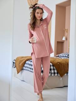 Roupa grávida-Pijamas, homewear-Pijama liso, para grávida