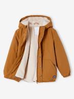 Parka Ripstop, forro em imitação pelo, para menino bronze 