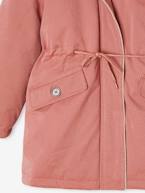 Parka 3 em 1 + colete, para menina azul-índigo+rosa-velho 