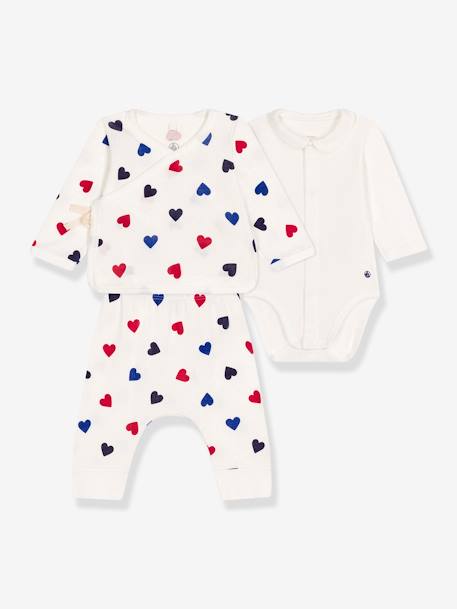 Conjunto de 3 peças, para bebé, da Petit Bateau branco 