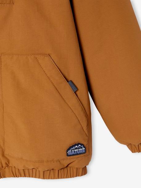 Parka Ripstop, forro em imitação pelo, para menino bronze 