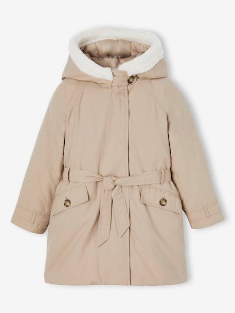 Parka com capuz, 3 em 1, para menina toupeira 