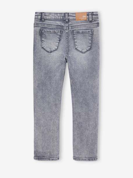 Jeans slim morfológicos, medida das ancas larga, para menina azul medio+azul-escuro+ganga cinzenta 