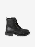 Botas envernizadas, com atacadores e fecho, para menina bronze+lote preto+preto 