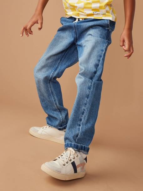 Jeans largos, fáceis de vestir, para menino ganga brut+stone 